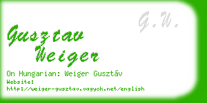 gusztav weiger business card
