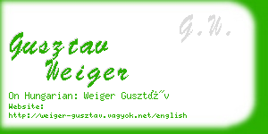 gusztav weiger business card